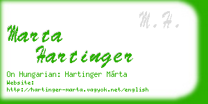 marta hartinger business card